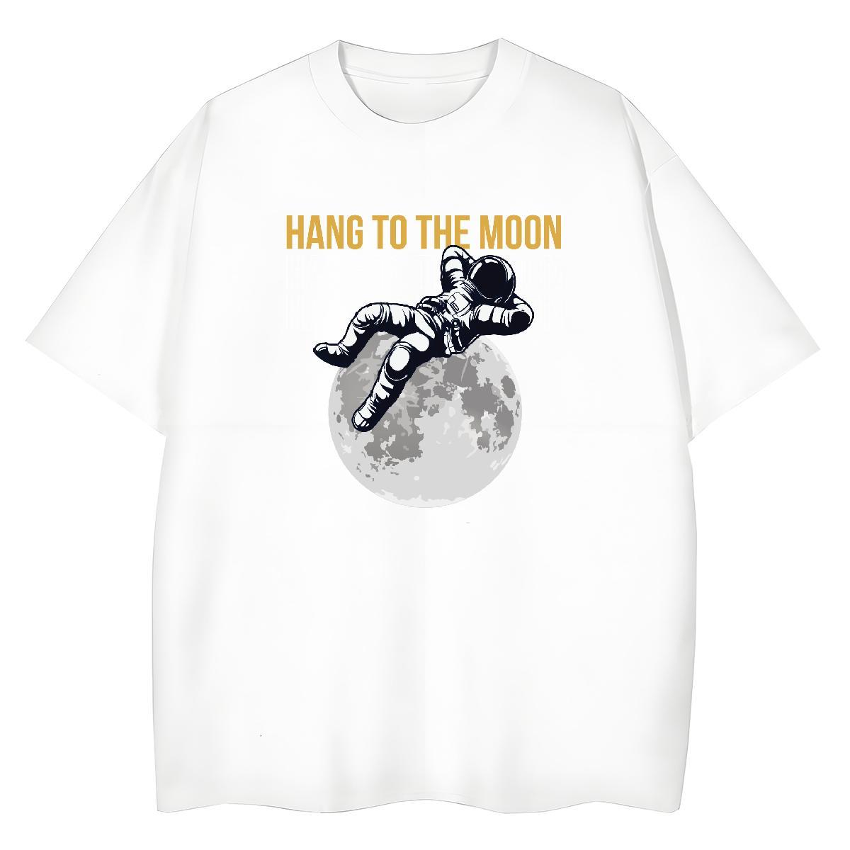Lady Women Tshirts 230g Pure Cotton cosmonaut Sports Street Wear T-Shirts for Women Breathable Soft Graphic Polos