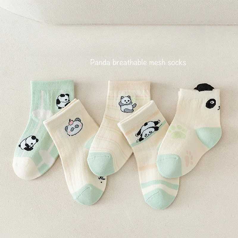 10 Pairs Childrens Socks Summer Girls Socks Breathable Sweat-absorbent Middle Tube Socks Boys Socks CL240824