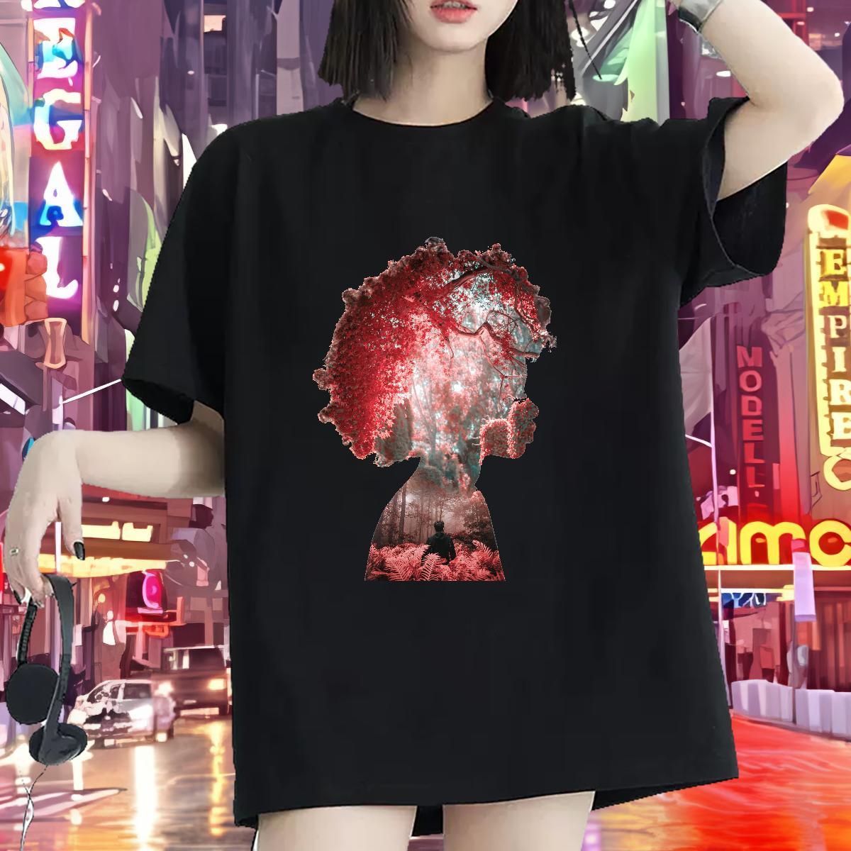 Female Womens Tshirts 230g Pure Cotton icon Sports Street Wear Womens T Shirts Crew Neck Custom Print Oversized Clothings