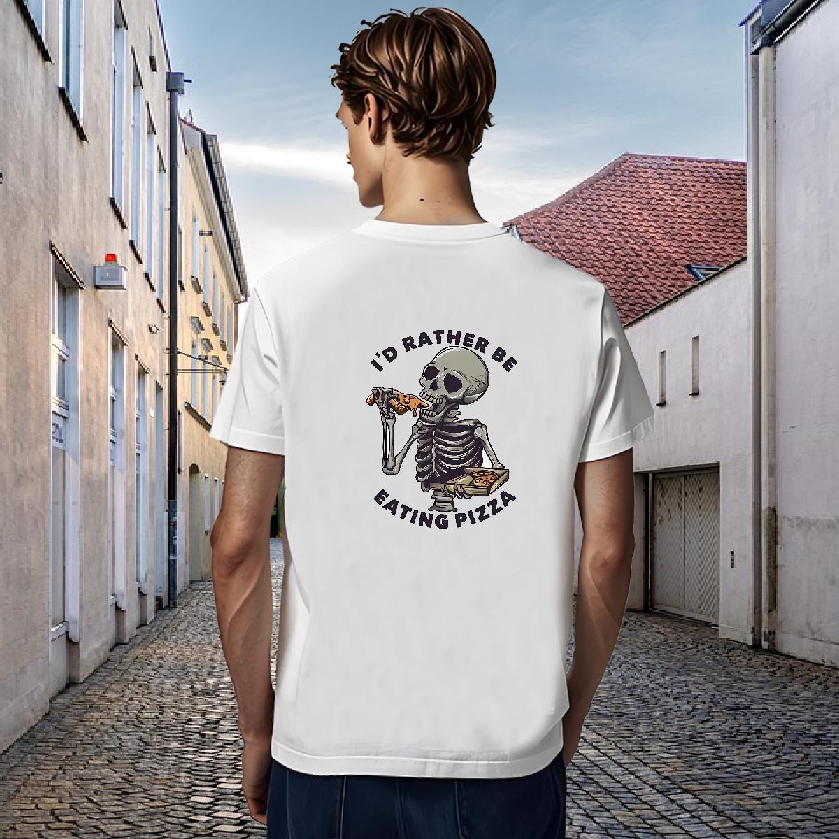 Unisex Men T Shirts 230g 100% Cotton skull Outdoor Custom Anime Breathable Crew Neck Men Tshirts 2024 Summer Top Tees