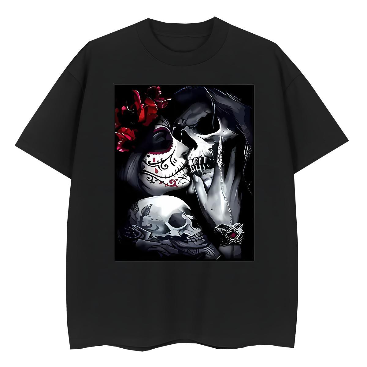 Brand T Shirts Men 230g Pure Cotton demon Hip Hop Graphic Breathable Men Tshirts Fashion Design Wear