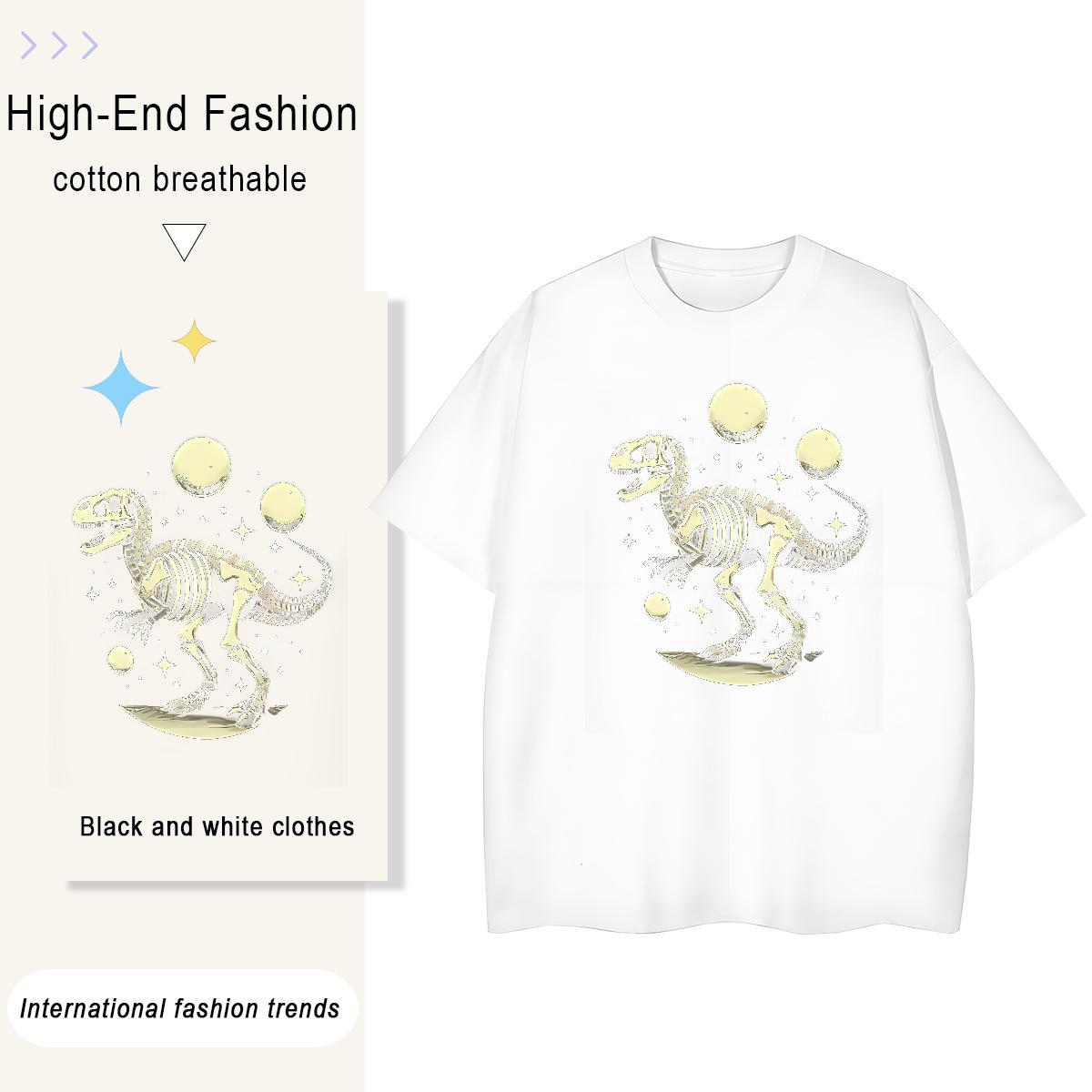 2024 Mens Tshirts halloween Casual Daily Wear 230g 100% Cotton Tees Shirts Breathable Short Sleeve Popular Mens T Shirts Black Oversized