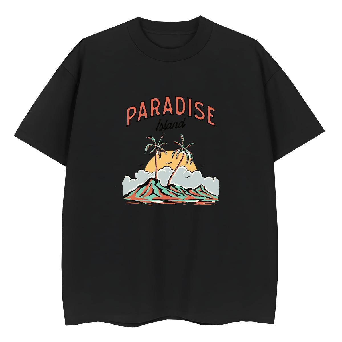 Loose fit Couples T Shirts 230g 100% Cotton beach Hip Hop Women T Shirts O Neck Short Sleeves DIY Logo Top Tees