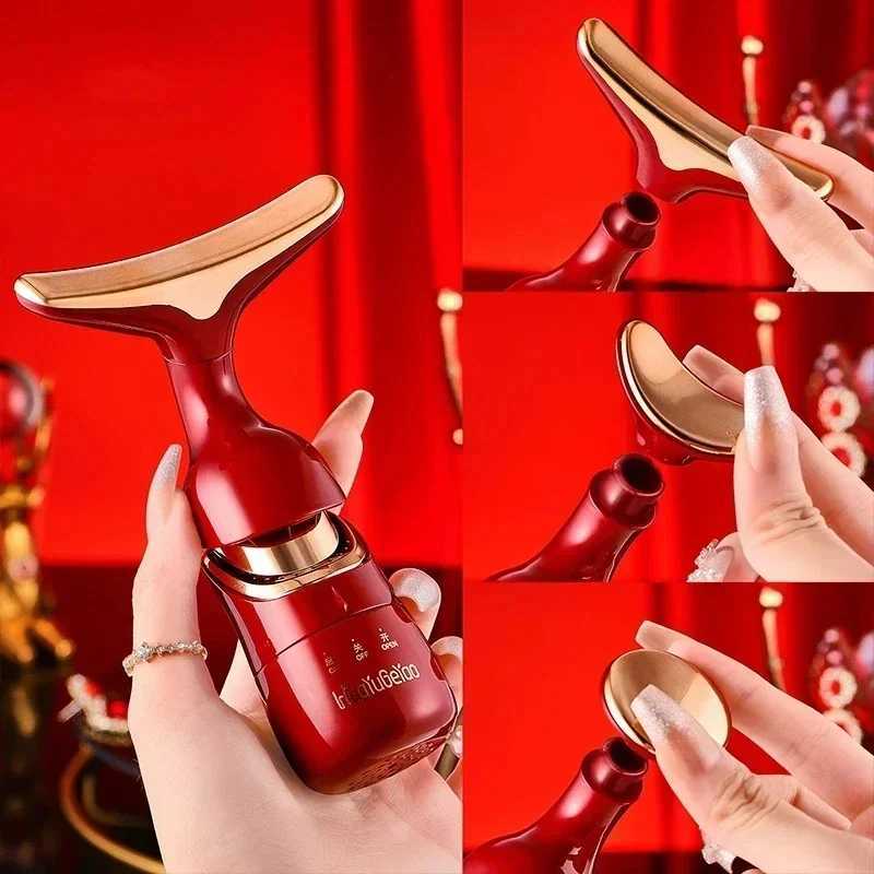 Face Slimmer EMS Beauty Instrument Skin 3 In 1 Facial Lifting Device Neck Eye Massage Tightening Wrinkle Anti Aging Massager New CL240824