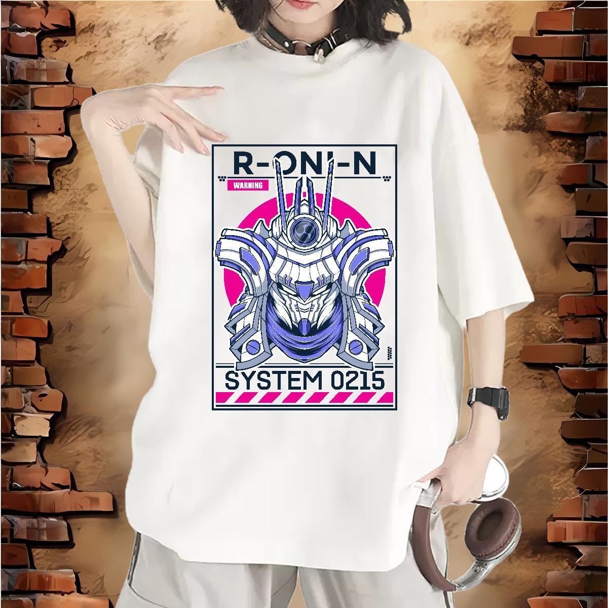 Loose fit Unisex Tshirts 230g Pure Cotton icon Casual T-Shirts for Women Round Neck Short Sleeve Cartoon Printing L-4XL Polos