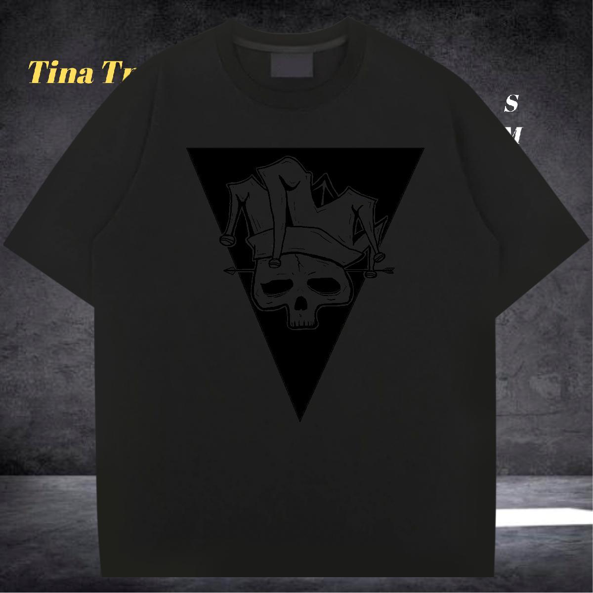 Popular T Shirts Men 100% Cotton 230g skull Casual White Plus Size Breathable Tshirt for Man Woman 2024 Designer Polos