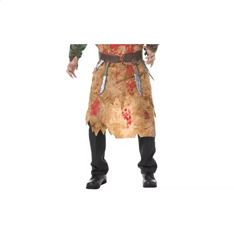 Halloween horror costume blood stained butcher European and American chef roleplaying mens 240823