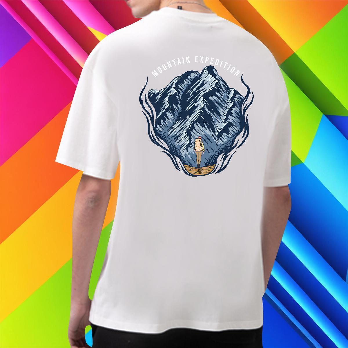 Comfortable Man T Shirts 230g Cotton mountains Daily Outfit Custom Print Oversized Breathable Short Sleeve Men Tops Tees New Designer Tshirts