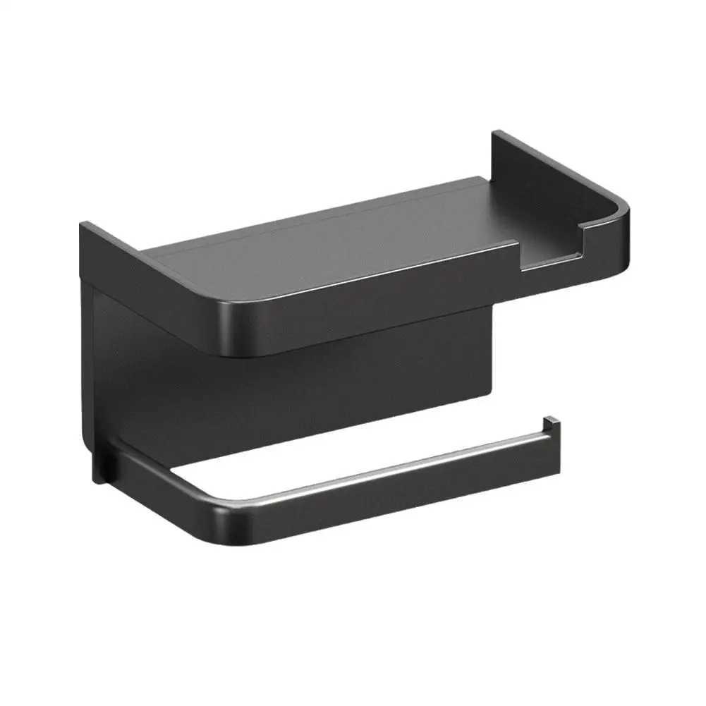 Wall Mounted Toilet Paper Holder Rustproof Thickened Plastic Storage Rack For Bathroom Kitchen Toilet Paper Roll Holder O8l3 M240824