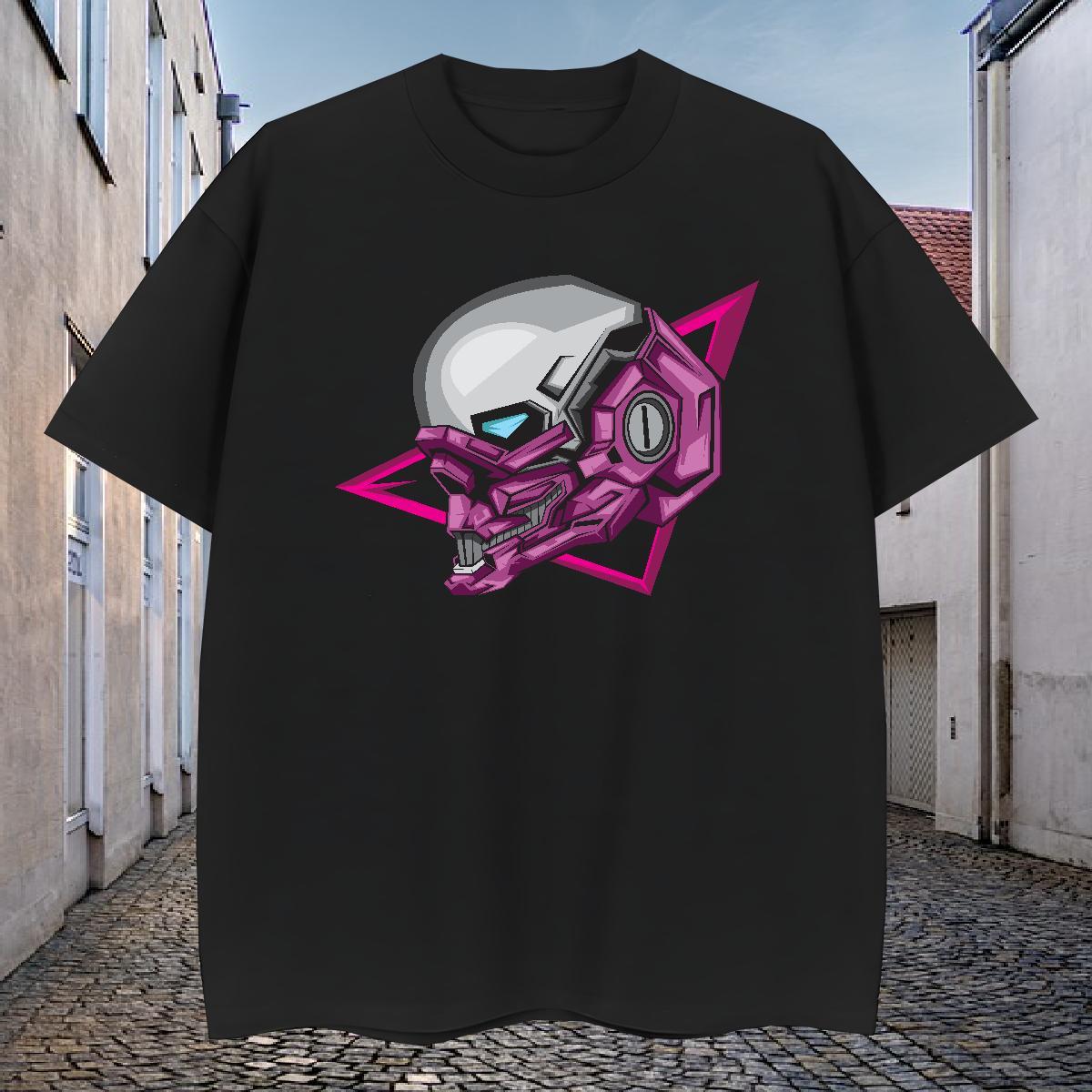 Free Shipping T-Shirts for Men 230g 100% Cotton skull Daily Outfit DIY Breathable Short Sleeve Couples T Shirts New Top Tees
