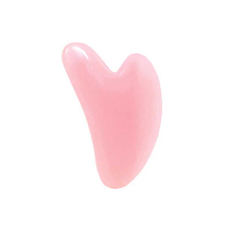Facial Massager Double Head Roller Beauty Stick Heart Shaped Scraping Tablets Pink for Full Body Massage Tools Pink IW and Set CL240824