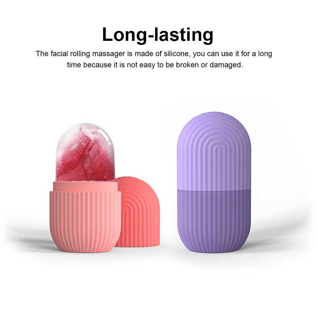 Face Massager Facial Ice Cube Mold Silicone Freezing Beauty Swelling Moisturizing Washable Oven Icing Mould Pink CL240824