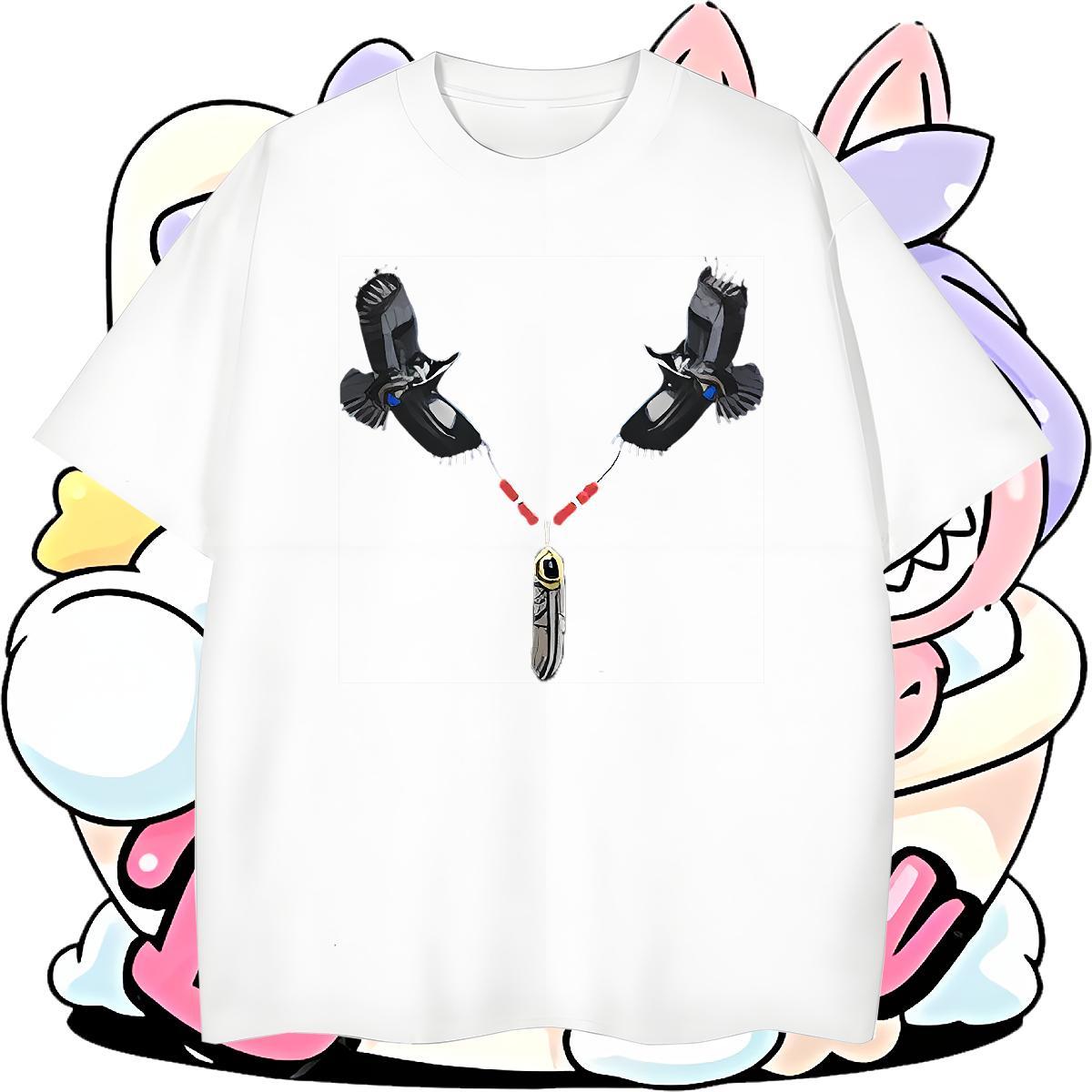 DIY Men Clothes T-Shirt eagle Casual Beach 230g 100% Cotton Tees Breathable Short Sleeve Comfortable Mens T Shirts Cartoon Print