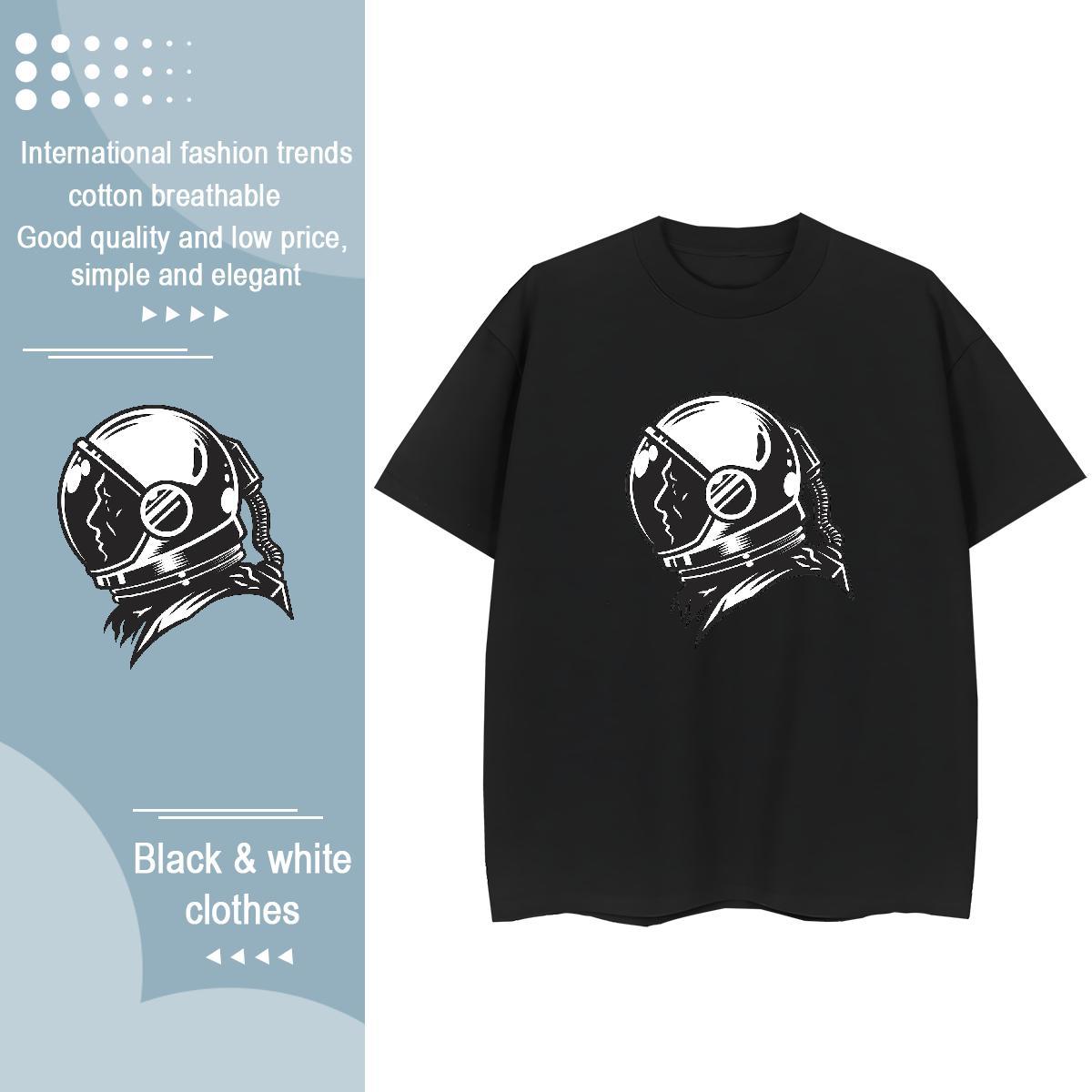 Popular Womens Tshirts 100% Cotton 230g universe Hip Hop T-Shirts Crew Neck Breathable Cartoon Print Top Tees
