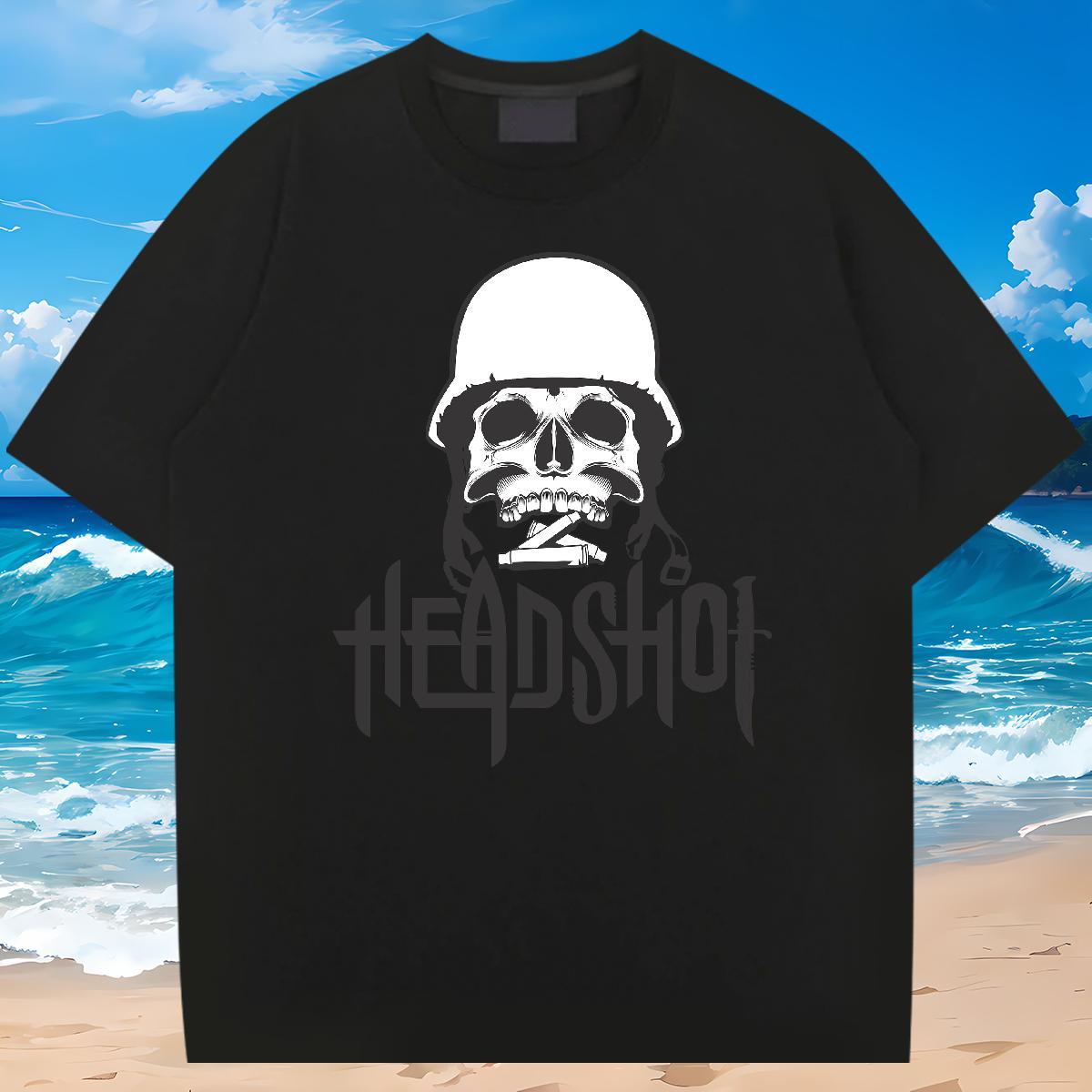 Wholesale Mens T Shirts 100% Cotton 230g skull Outdoor Custom Anime Breathable Men Clothes T-Shirt New Arrival Wear