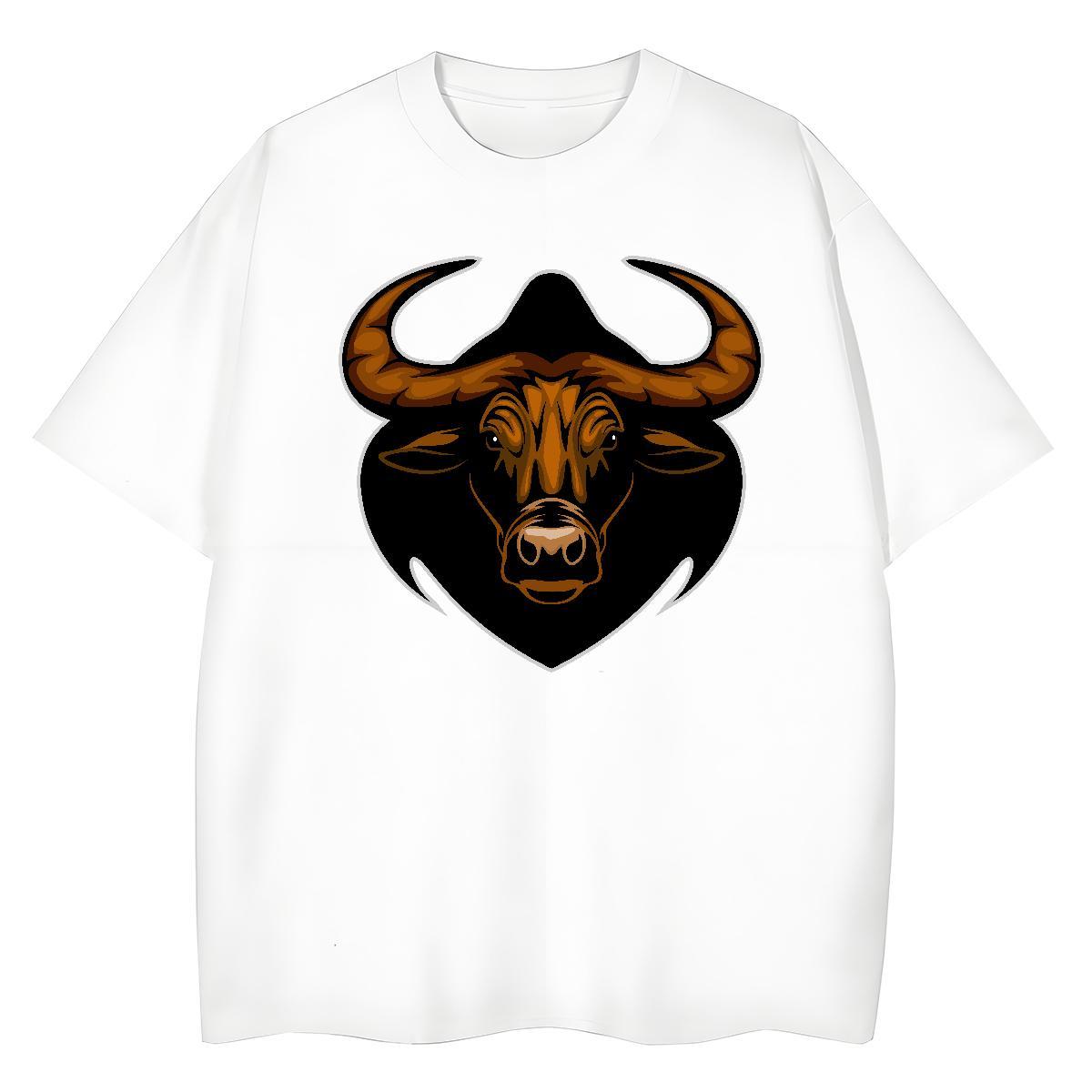 New Arrival Men Tops Tees bull High Street Hip Hop 230g Cotton Tshirts Short Sleeve Soft Brand Mens T Shirts Black Oversized