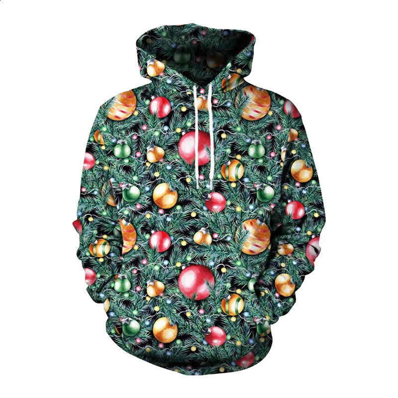 Funny Christmas Gifts 3D Printed Hoodies For Men Clothes Fashion Elk Sock Santa Claus Graphic Sweatshirts Casual Tracksuit Tops 240823
