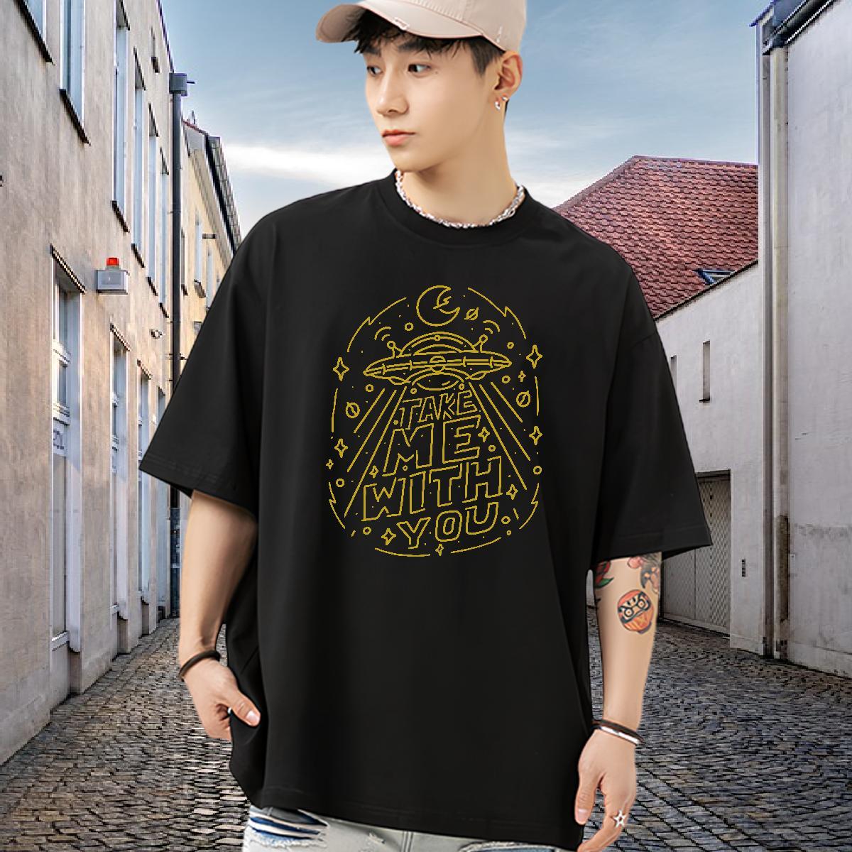 Brand Mens T Shirts 100% Cotton 230g ET Home Outdoor DIY Anime Crew Neck Couples T Shirts Fashion Designer Tee Shirt