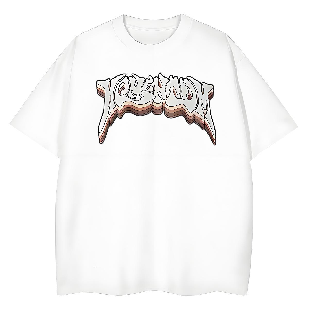 High quality Women Tshirts 230g Cotton letter Street Casual T-Shirts Breathable Custom Print Plus Size Tees Shirts