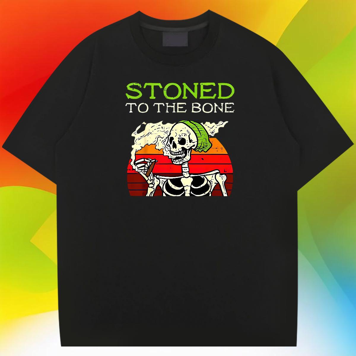 Cool Design T Shirts Men 230g Pure Cotton skull Street Casual Black White Breathable Short Sleeve Mens Tshirts New Tees
