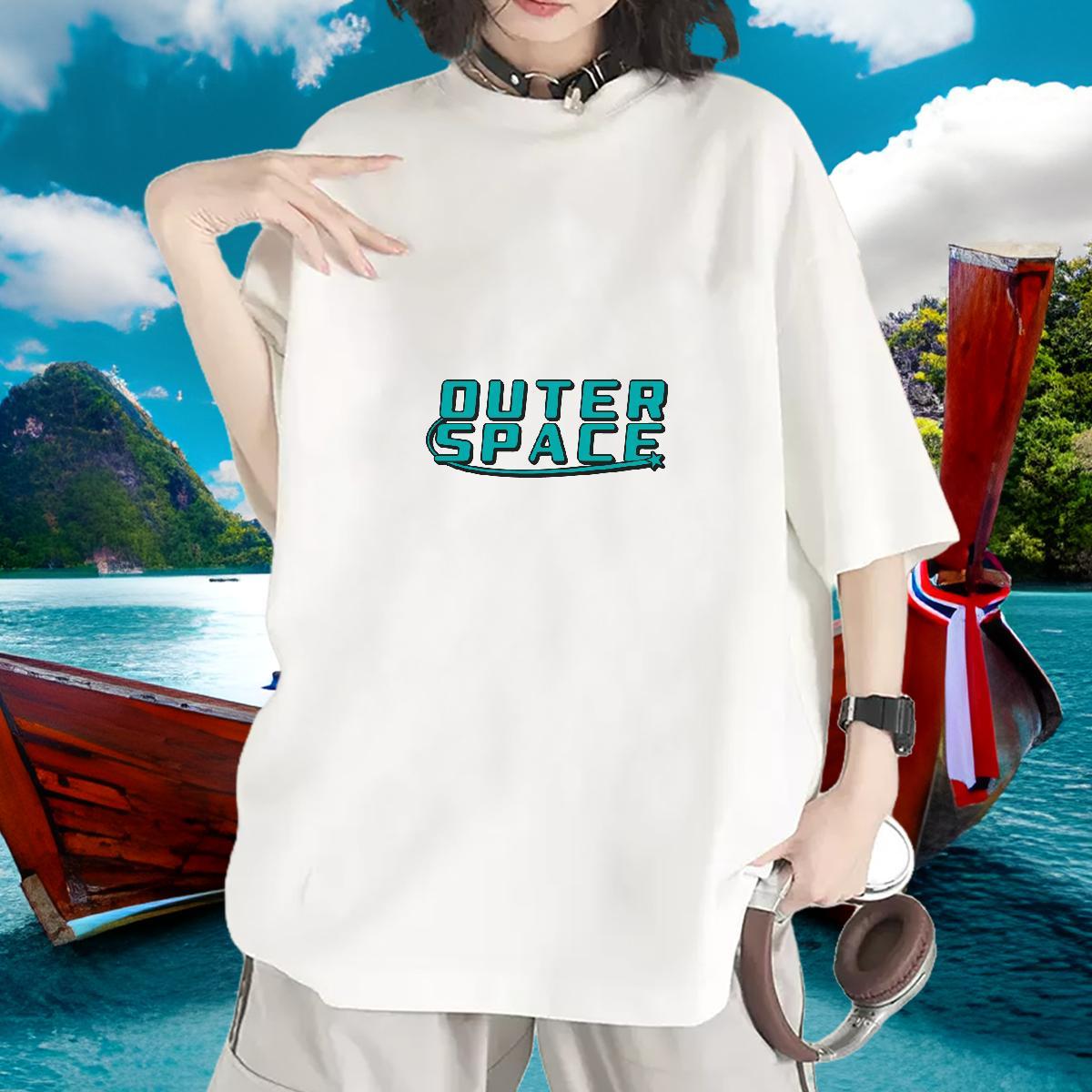 Popular Woman Tshirt 100% Cotton 230g letter High Street Hip Hop T Shirt For Woman Breathable Crew Neck Custom Printed Tops Shirt