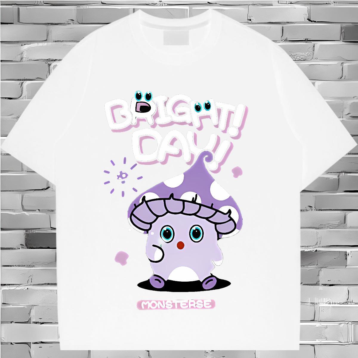 Loose Unisex Tshirts 230g Cotton painting Spring Summer Woman T Shirts Crew Neck Breathable Custom Print Plus Size Tops Shirt