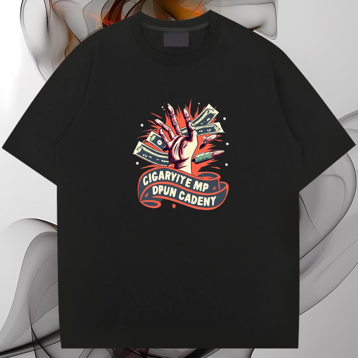 Wholesale T shirt 230g Cotton skull Beach Plus Size Cartoon Breathable Short Sleeve Men Tops Tees DIY Customized Clothes