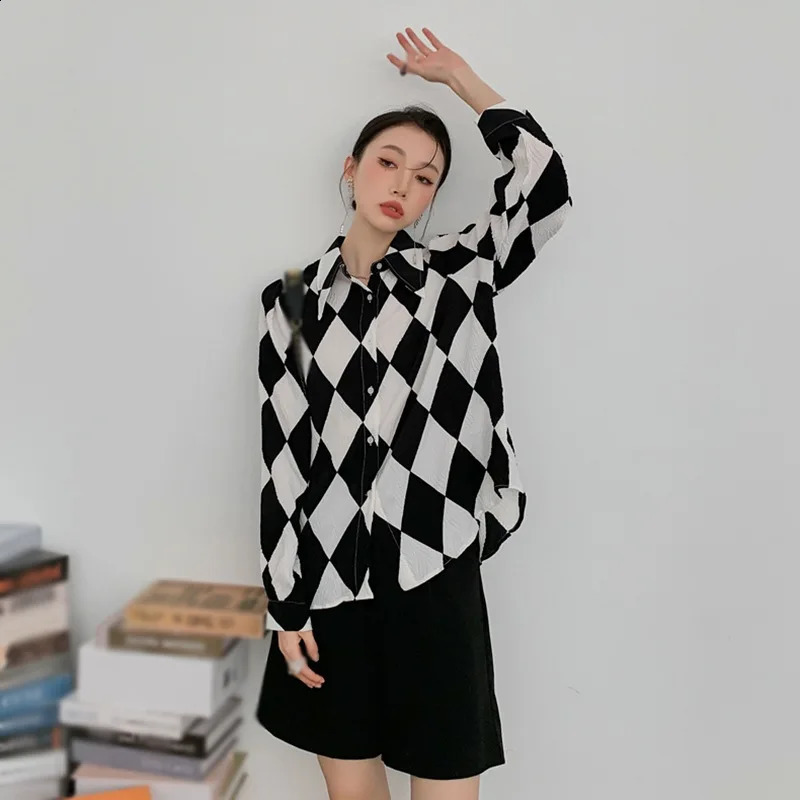 Spring Autumn Shirts for Women Long Sleeve Single Breasted Lightweight Lapel Collar 240823