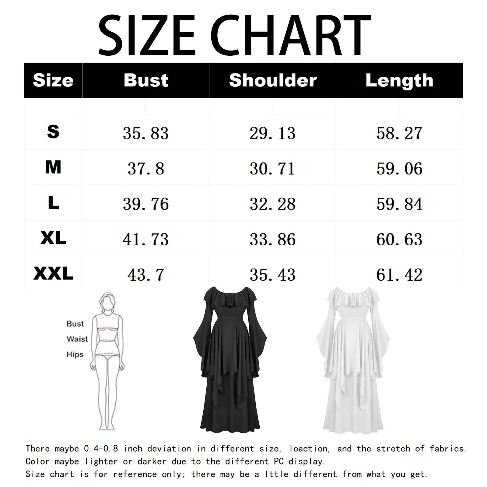 Gothic Halloween dress for women retro witch carnival party trumpet sleeve long plus size 240823