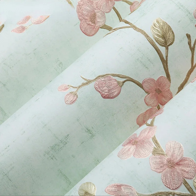 Home Improvement Wall Painting Wallpaper Contact Paper Bedroom Living Room 3D Floral Wall Papers home decor papel de parede 240823 w250403