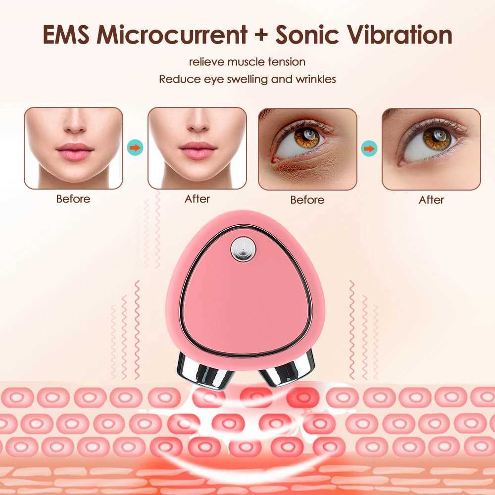 Portable Electric Face Lift Roller Massager EMS Microcurrent Sonic Vibration Facial Lifting Skin Tighten Massage Beauty Devices CL240824