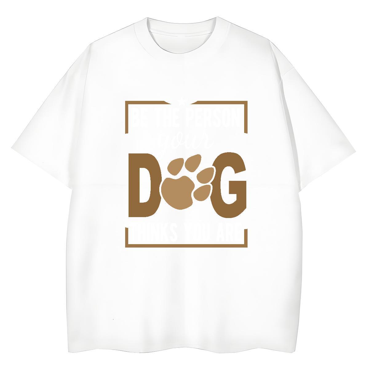 5A Women Tshirts 230g Cotton dog Hip Hop Women T Shirts Breathable DIY Printed Tees Shirts