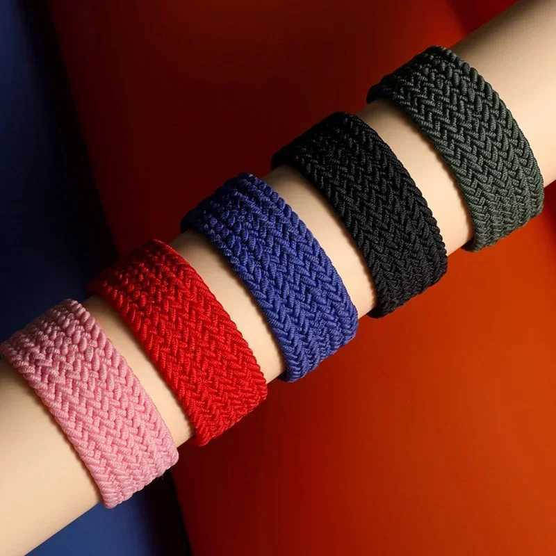 Woven single loop strap Amazfit GTS 4-3-pro-2e for Samsung Galaxy Watch 7/FE/6/5/4/3/6 classic/active 2 22mm/20mm bracelet W240824