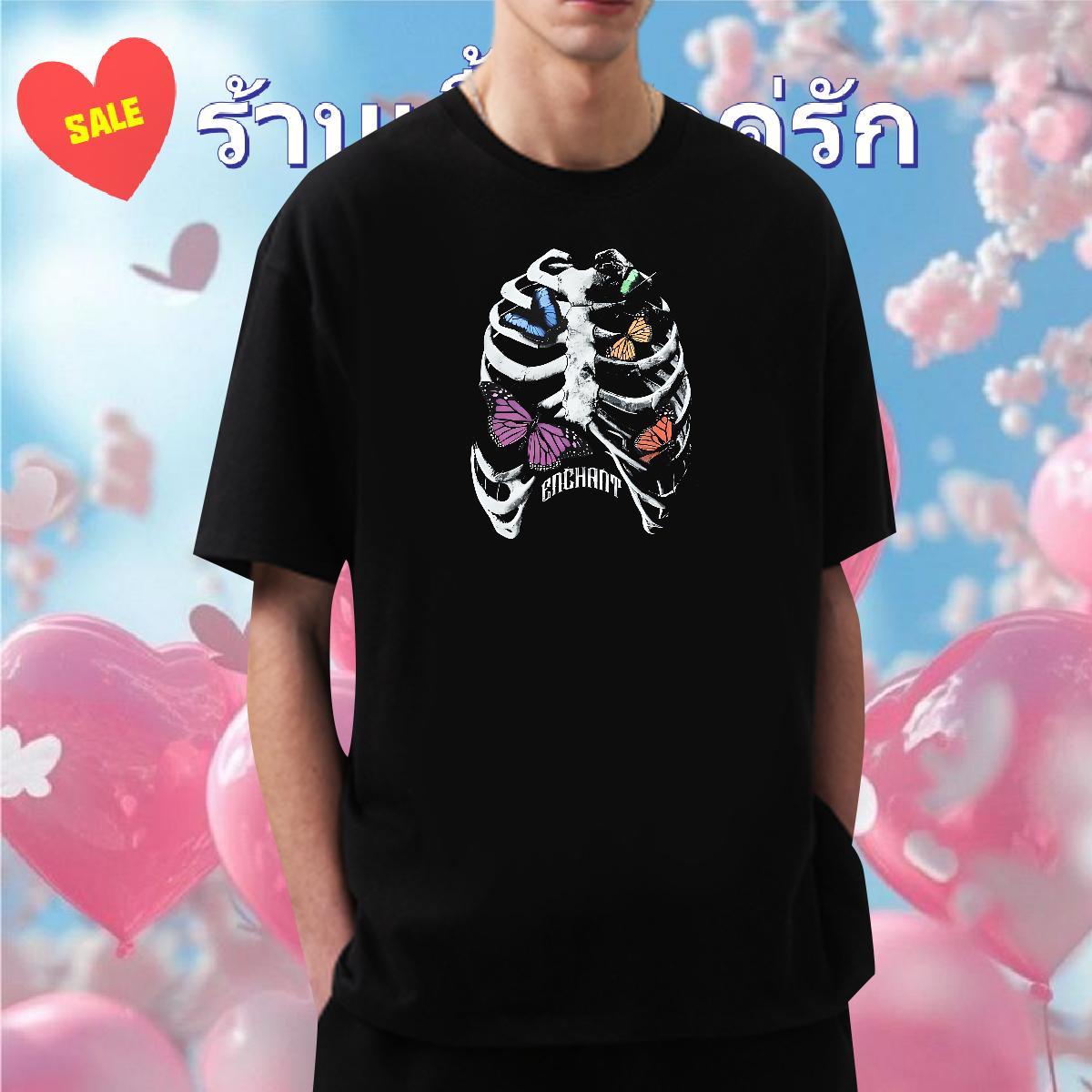 Loose T shirt 100% Cotton 230g skull Spring Summer White Plus Size Breathable Crew Neck Tshirt for Man Woman 2024 Designer Clothings