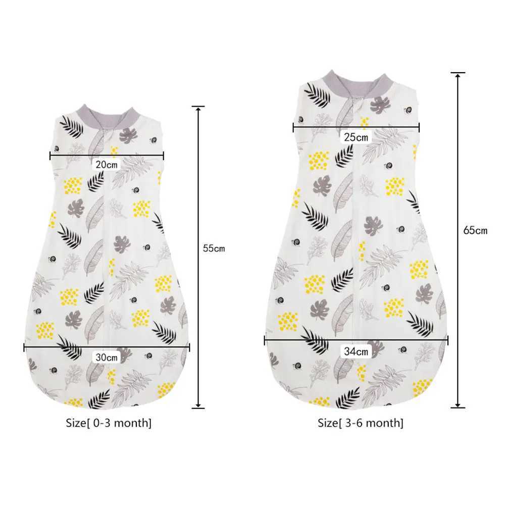 Baby Sleeping Bag For Newborn 100% Cotton Baby Swaddle Sack Blanket Soft Cute Pattern Aircondition 0-6M 2in1 Multifunctional M240824