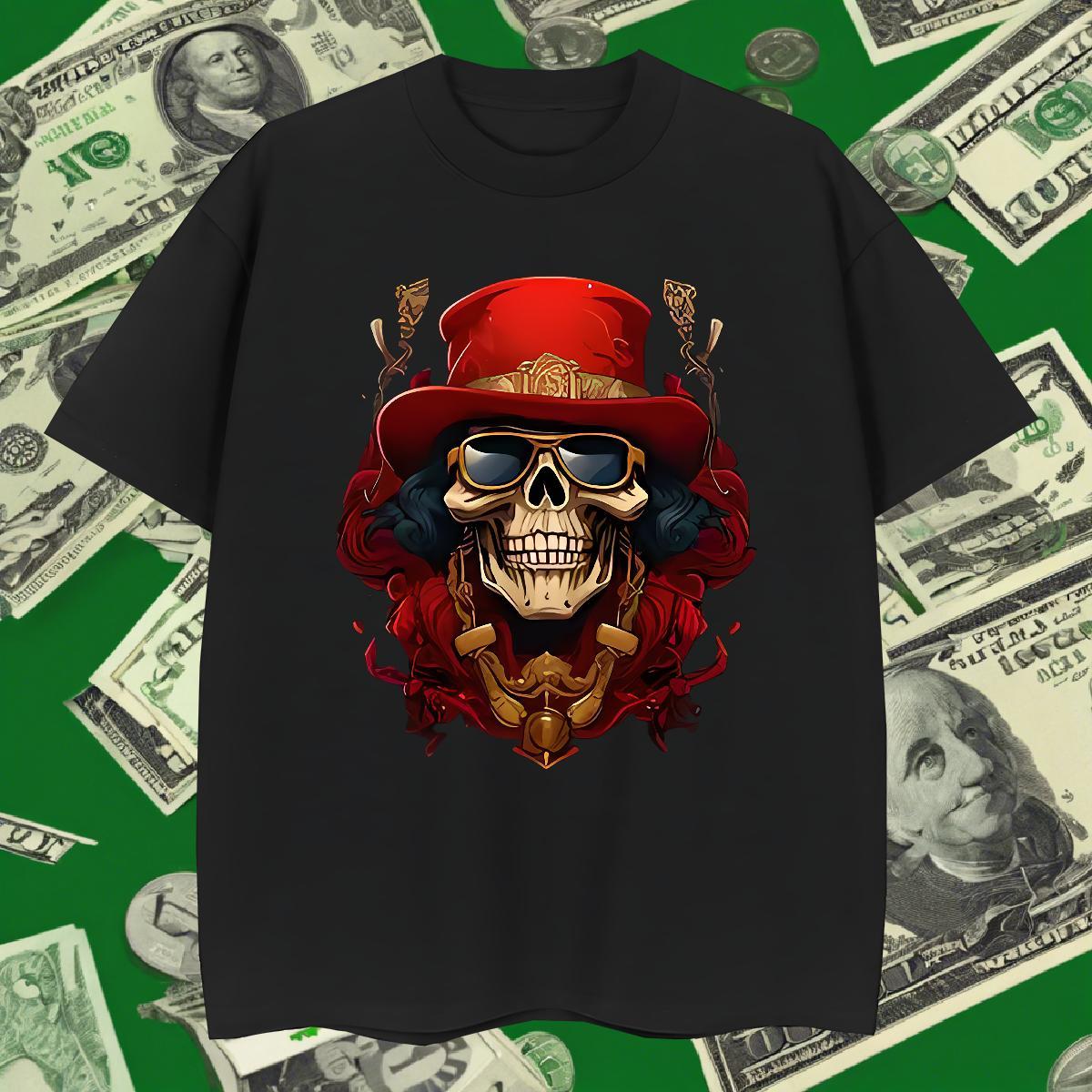 Popular T Shirts Men 100% Cotton 230g skull Sport Oversized 3XL 4XL Round Neck Short Sleeve Men Tops Tees 2024 New Polos