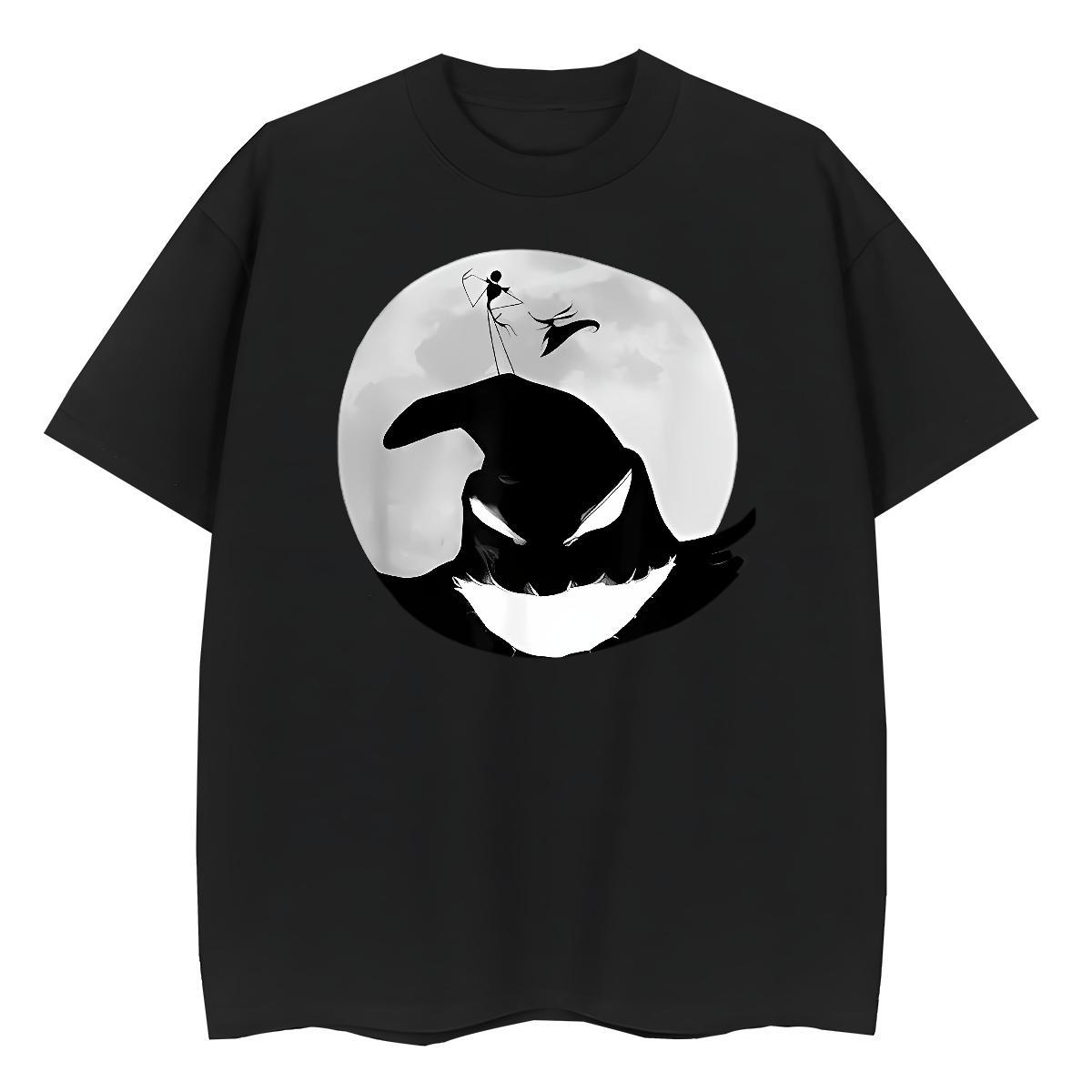 DIY Men Tops Tees demon Hip Hop 100% Cotton 230g Tshirts Breathable Short Sleeve Loose T Shirt For Man DIY Anime