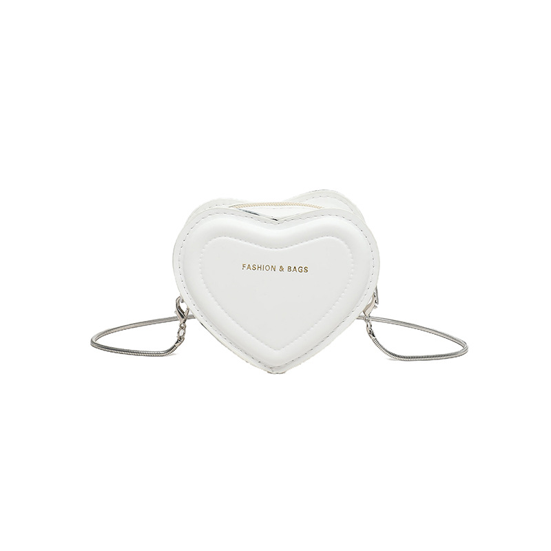 Women's fashionable peach shaped small bag simple girl's heart single shoulder bag