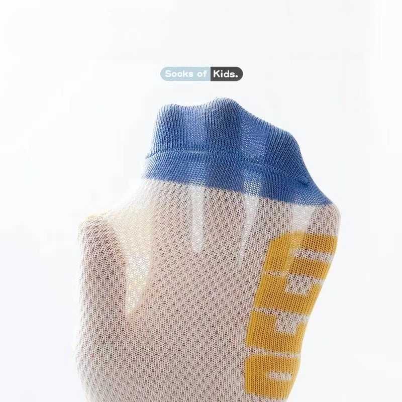 Five Pairs of Summer Thin Childrens Cartoon Cute Fashion Foreign Boy Mesh Breathable Comfortable Cotton Short Socks CL240824