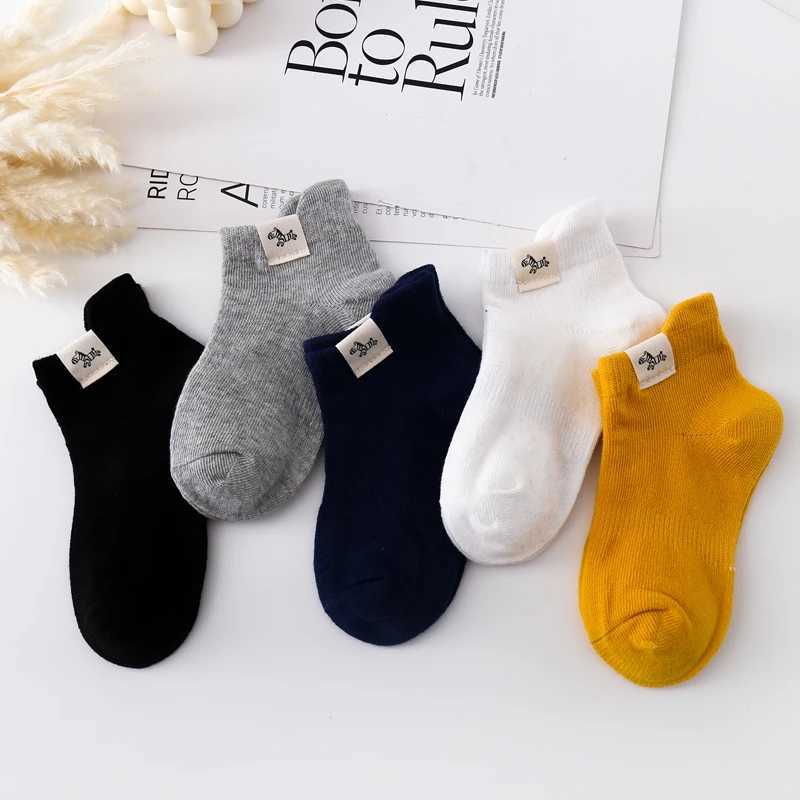 5 pairs 1-9 year old childrens socks Spring and Summer thin boys breathable short socks Childrens cute cartoon sport CL240824