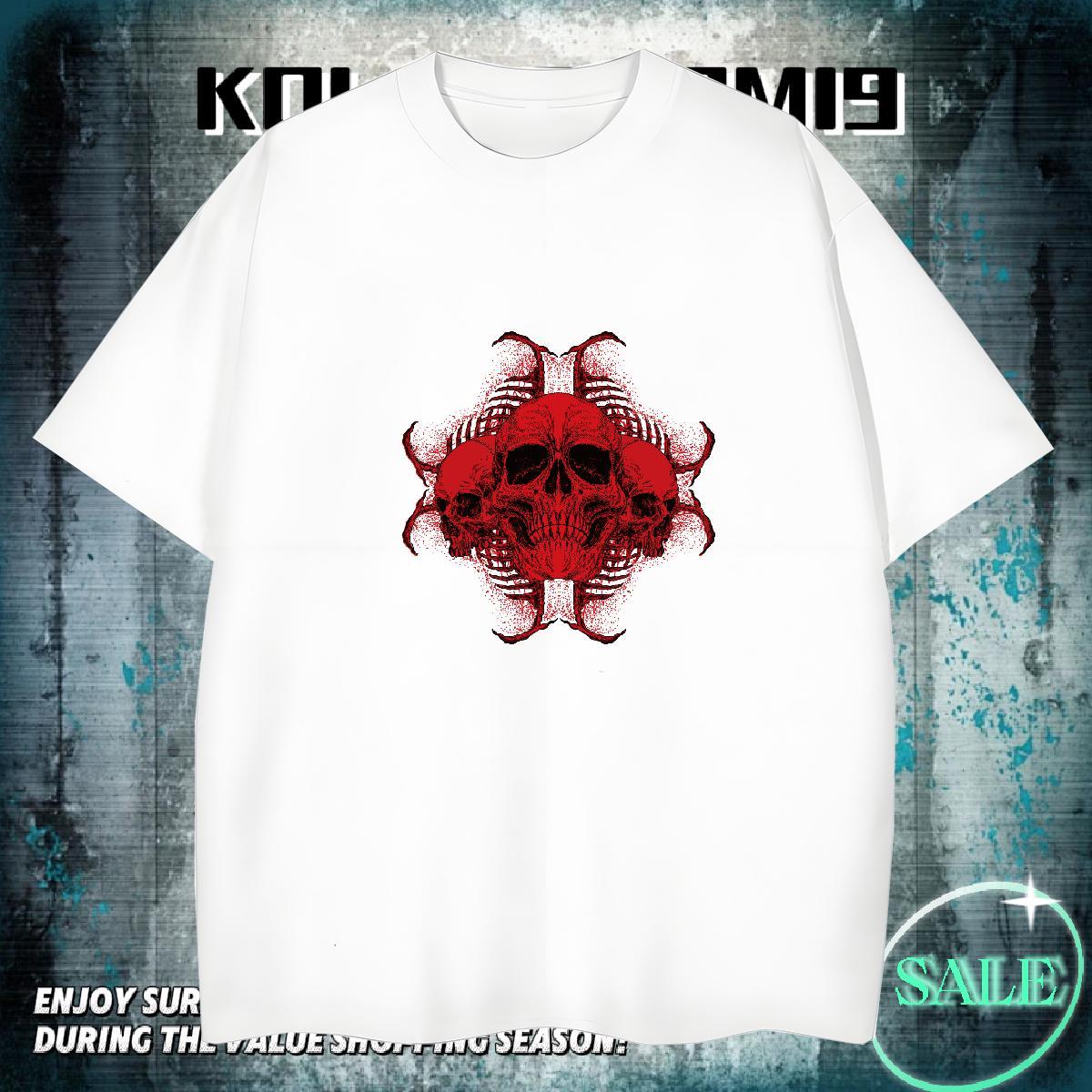 Designer T-Shirts 100% Cotton 230g skull Hip Hop Oversized 4XL Short Sleeve Soft Men Tees 2024 Summer Top Tees