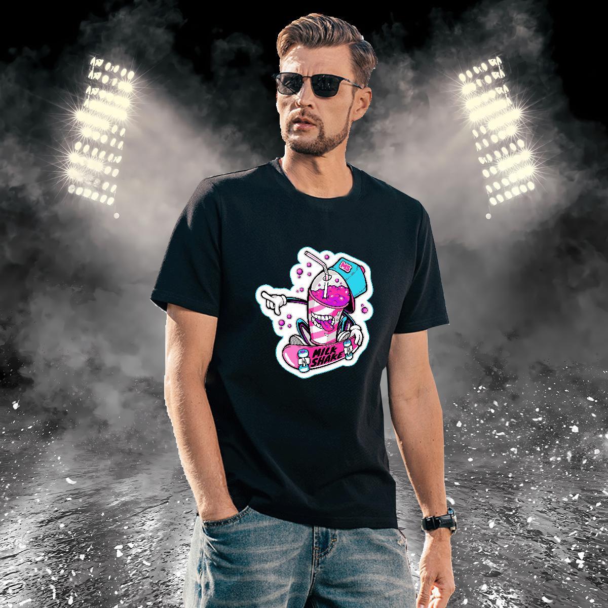 Comfortable T Shirt For Man 100% Cotton 230g skateboarding Hip Hop Street DIY Breathable Crew Neck Men Tees 2024 Designer Tops Shirt