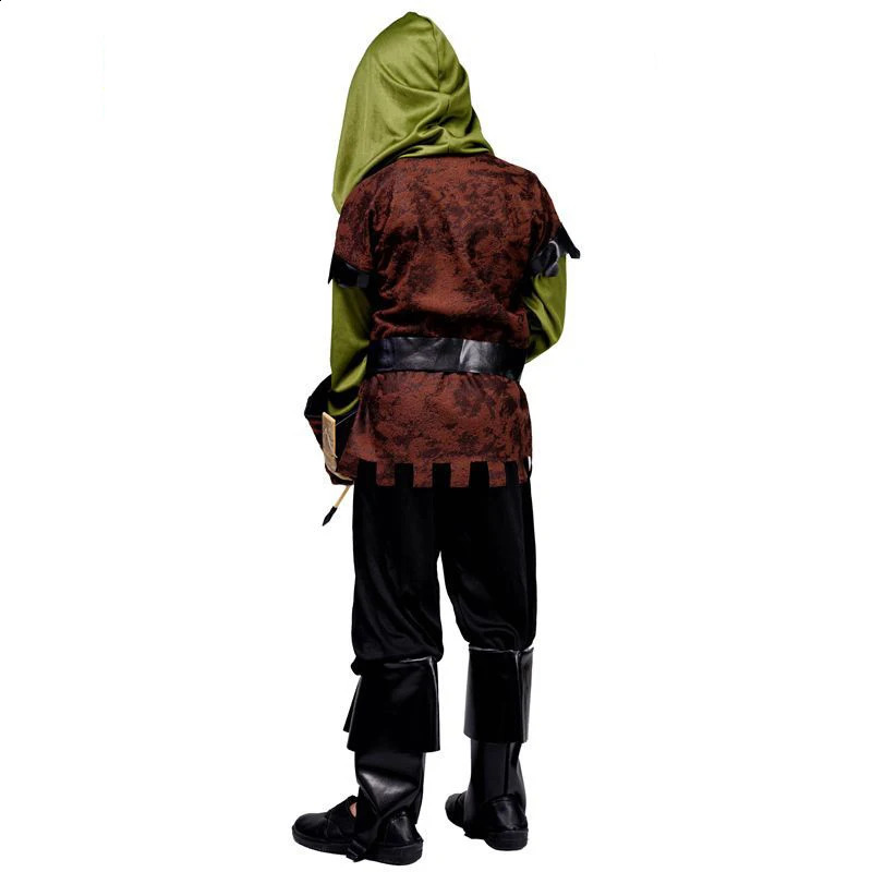 Children archer costume boy hunter Robin Hood cosplay Halloween Purim carnival party w240824