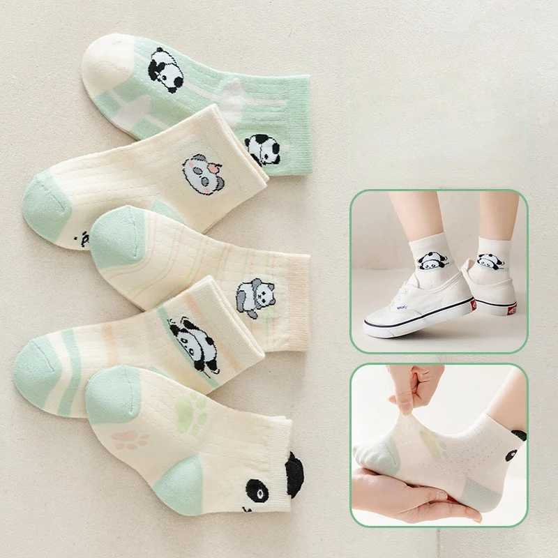 10 Pairs Childrens Socks Summer Girls Socks Breathable Sweat-absorbent Middle Tube Socks Boys Socks CL240824