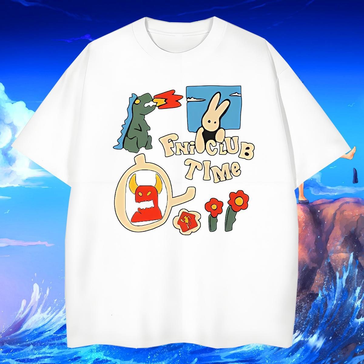 2024 New Men Tops Tees dinosaur Hip Hop 230g Cotton Tees Shirts Breathable Short Sleeve Soft Man T Shirts White Plus Size