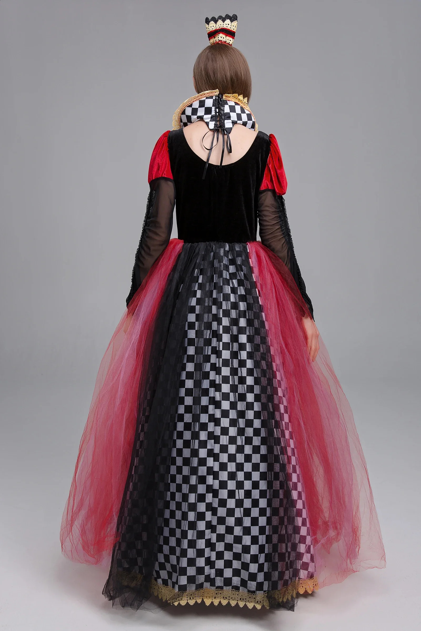 Halloween Alices Adventures in Wonderland Red Queen Carnival costume stage performance princess roleplaying parents children fancy dress 240823