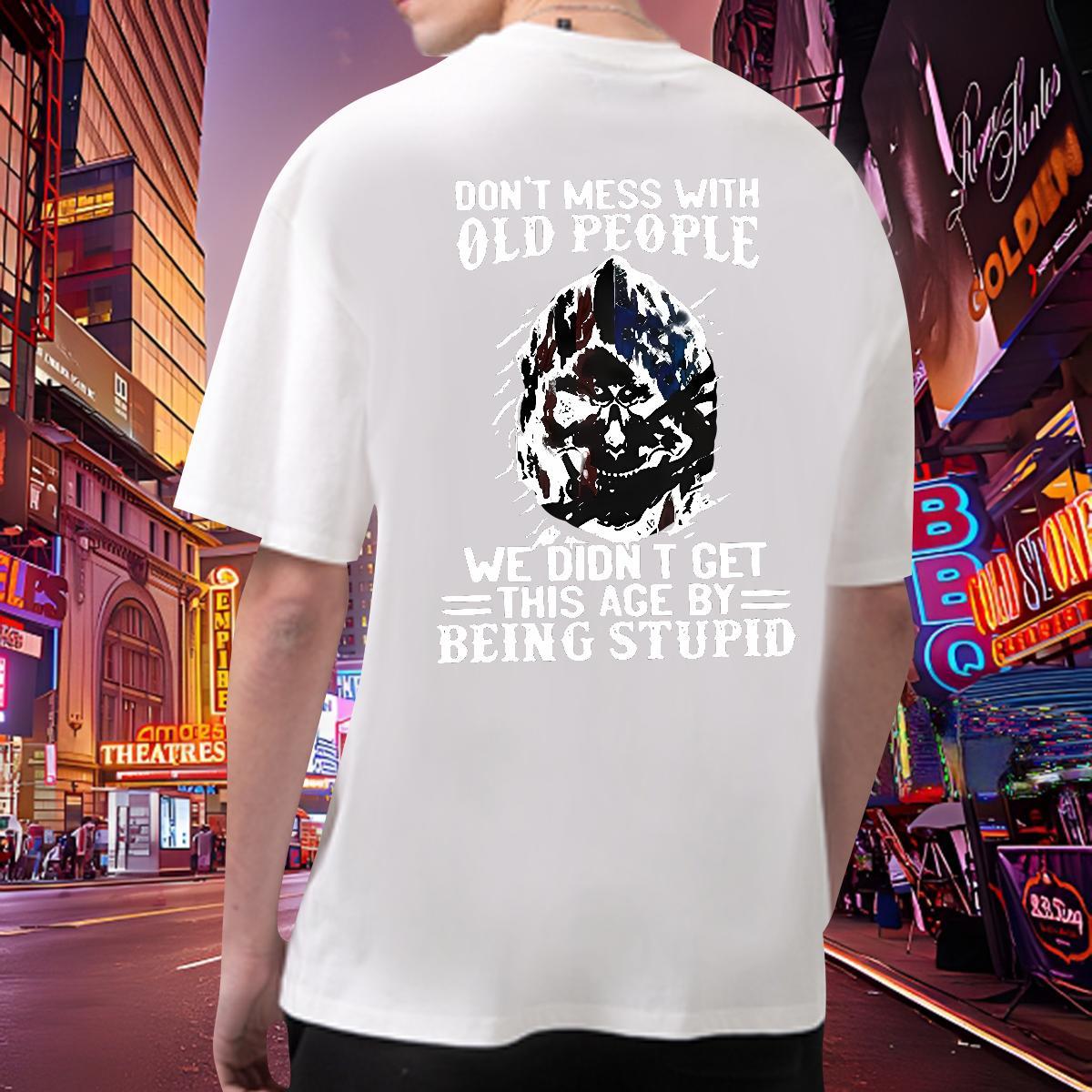 Free Shipping T-Shirts for Men 230g 100% Cotton skull Beach Skull Breathable Short Sleeve Men Clothes T-Shirt 2024 Tee Shirt