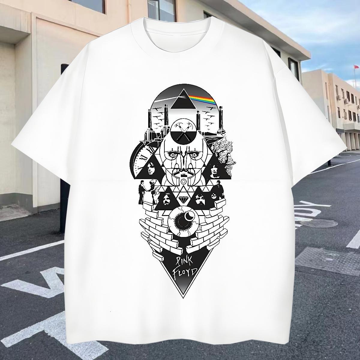 Loose Fit Man T Shirts 230g Cotton eye of the devil Spring Summer Custom Big Size Short Sleeve Soft Men Tshirts Fashion New Tops
