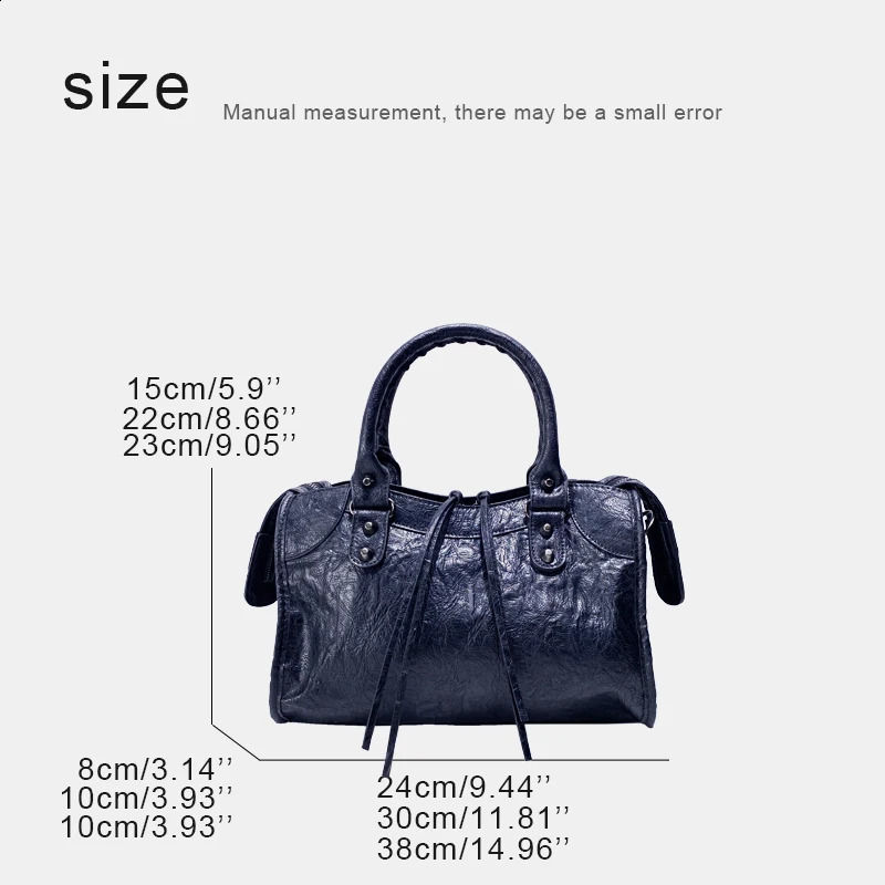 Moto Bike Pillow y er Handbag Wallet 2024 PU Oil Wax Leather Womens Underwear Shoulder Bag 240824 d630 4