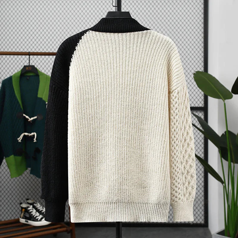 Mens sweater winter letter pattern thick mens student autumn wool size M4XL 240824